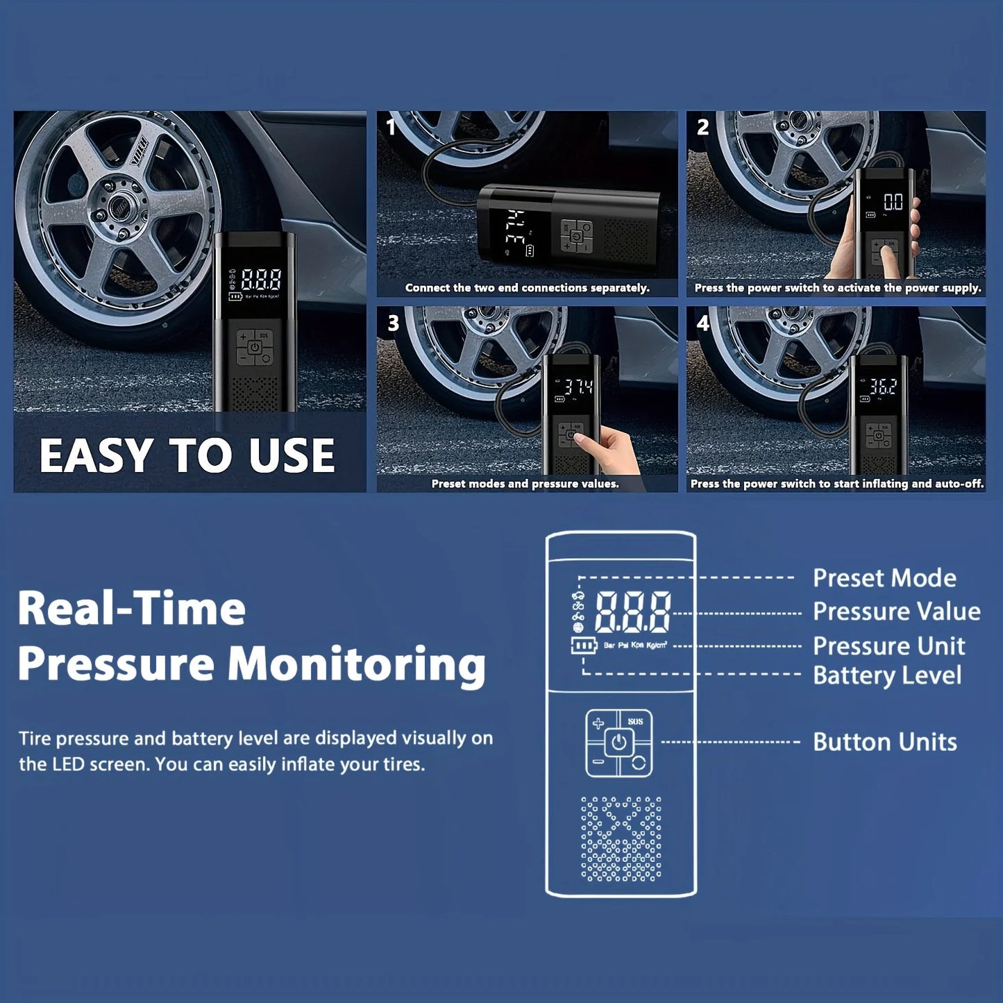 Portable Air Compressor 3X Faster